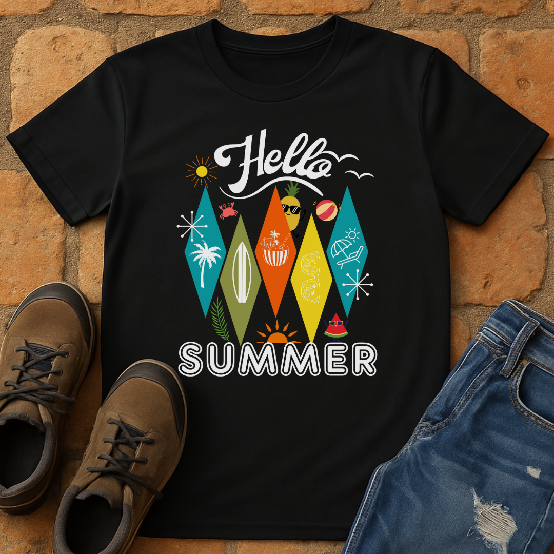Hello Summer Dark Unisex T-shirt