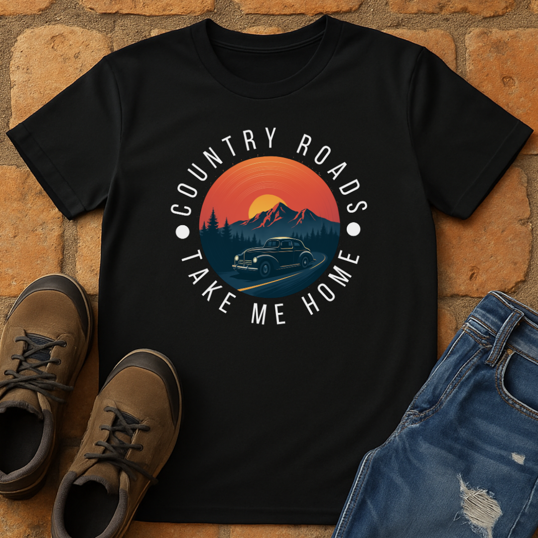 Country roads take me home Unisex T-Shirt