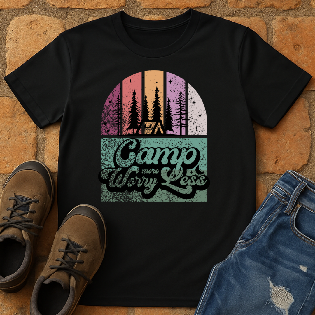 Camp more worry less Unisex T-shirt