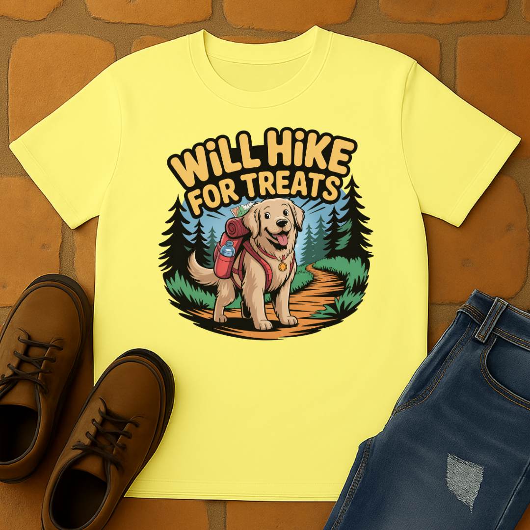 Will Hike for Treats Unisex T-shirt