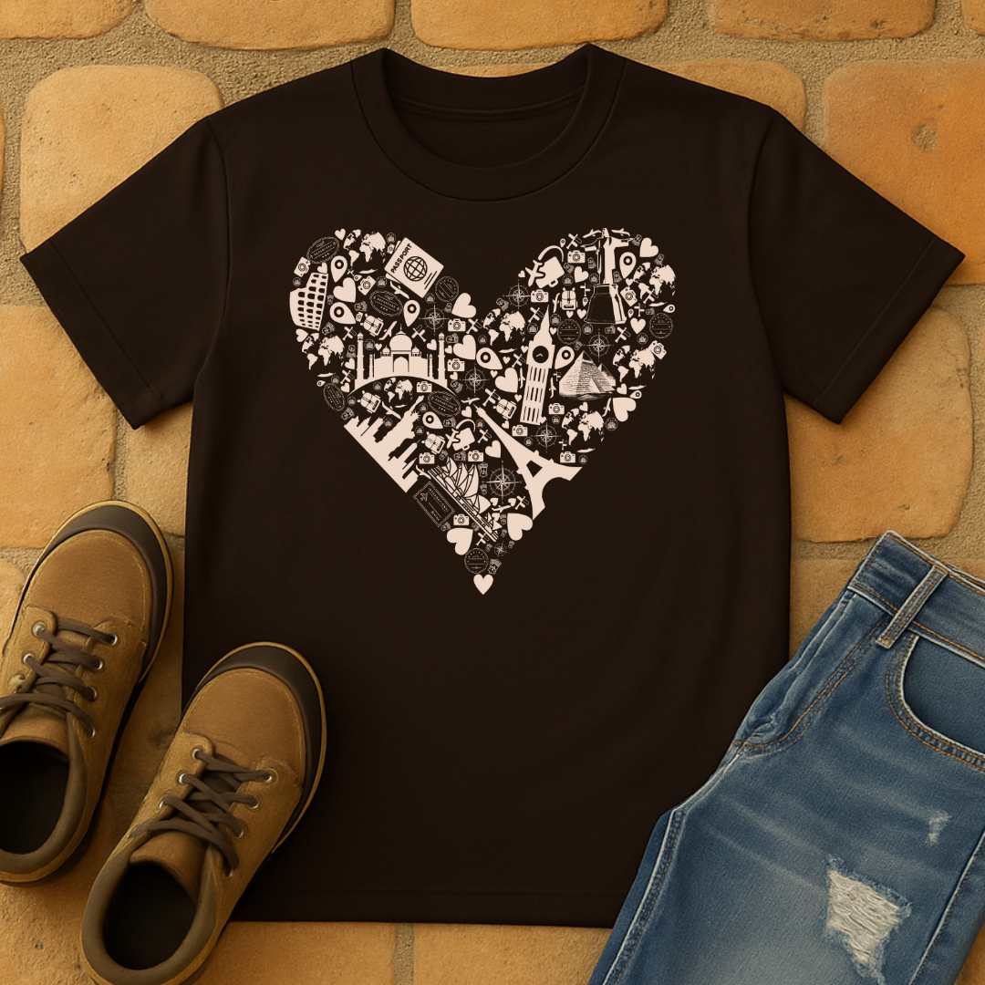 Travel Heart dark Unisex T-shirt