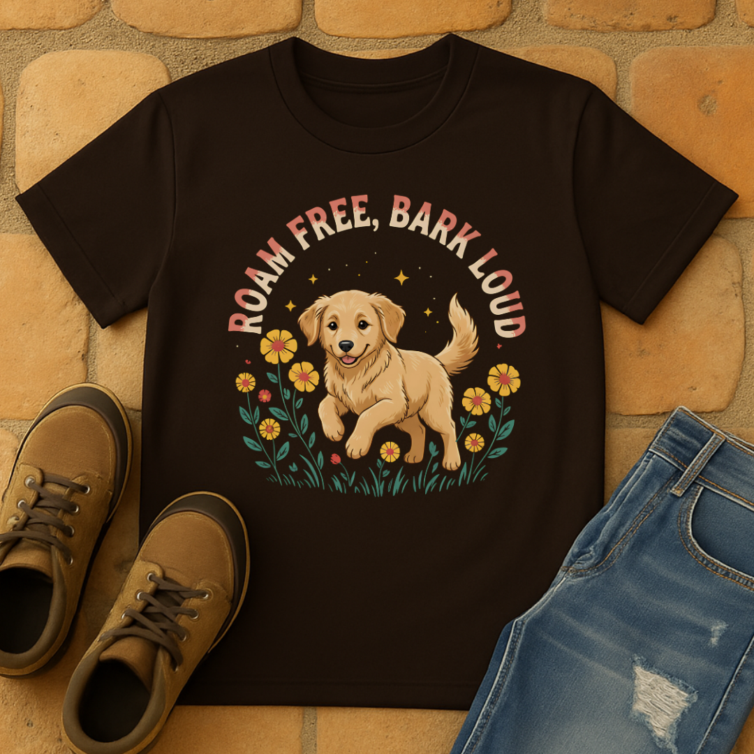 Roam free, bark loud Unisex T-shirt