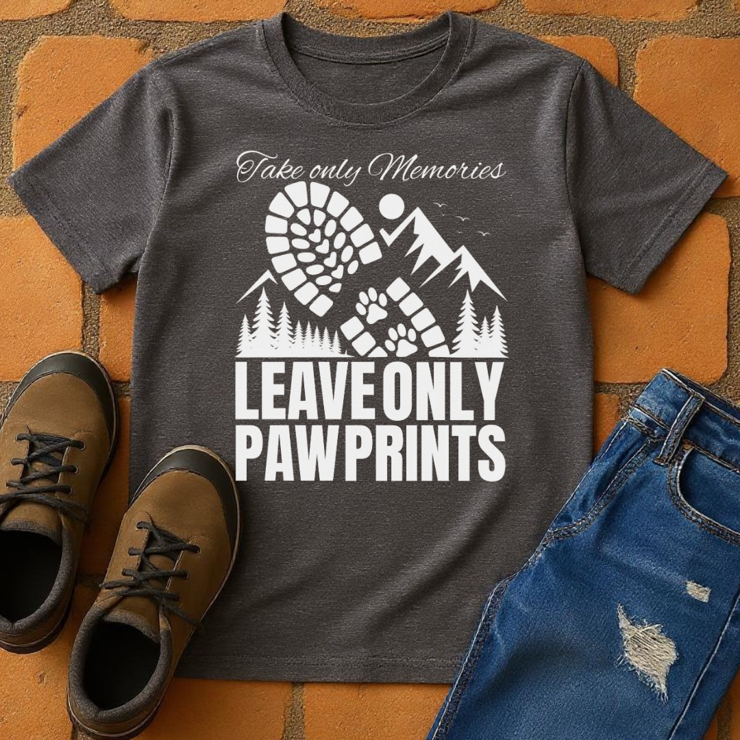 Leave only paw prints Unisex T-shirt