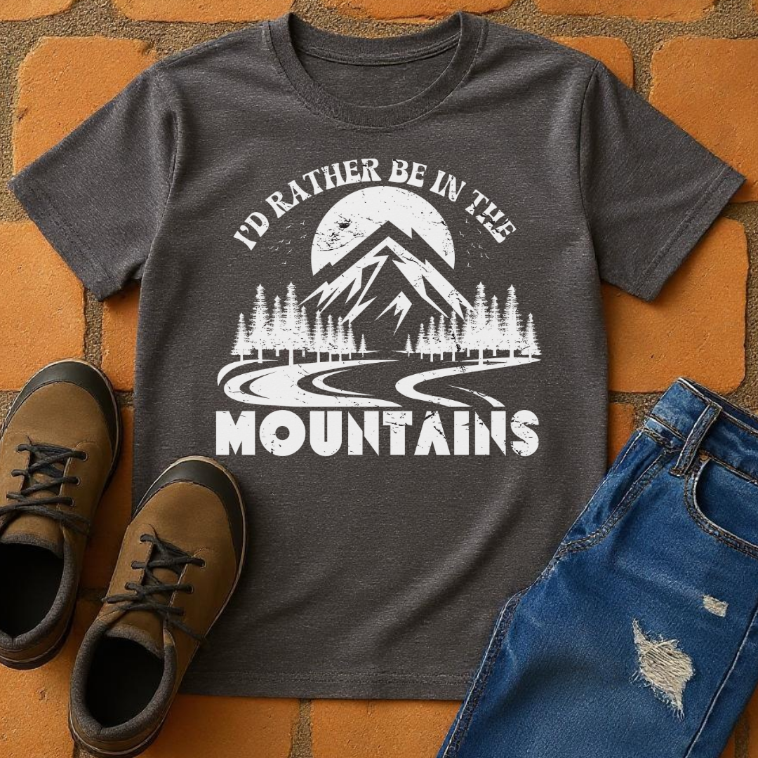 I'd rather be in the mountains Unisex T-shirt