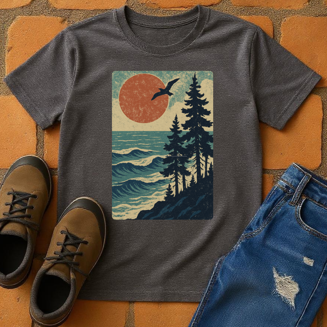 Ocean Mountain Forest (illustration) Unisex T-Shirt
