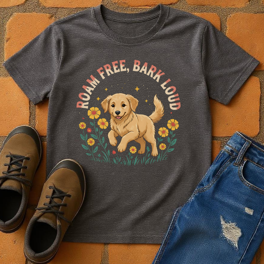 Roam free, bark loud Unisex T-shirt