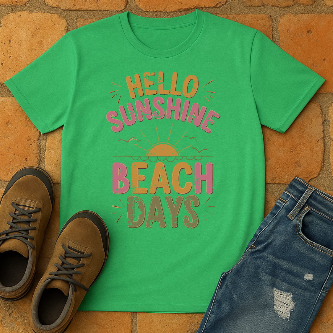 Hello Sunshine Beach Days light Unisex T-shirt