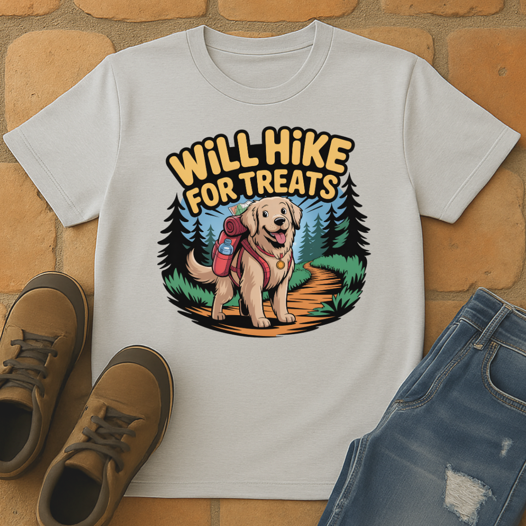 Will Hike for Treats Unisex T-shirt
