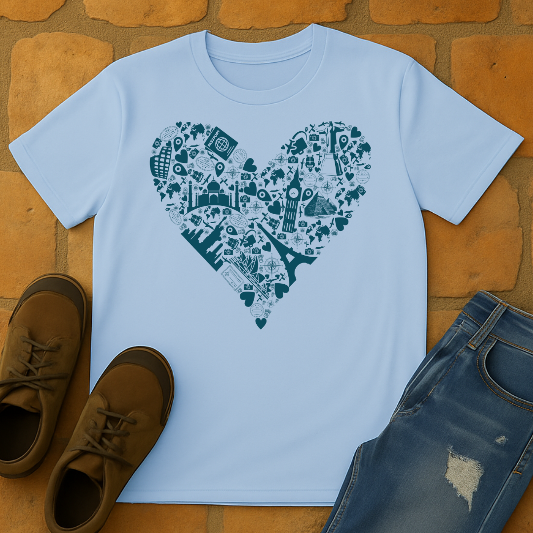 Travel Heart light Unisex T-shirt