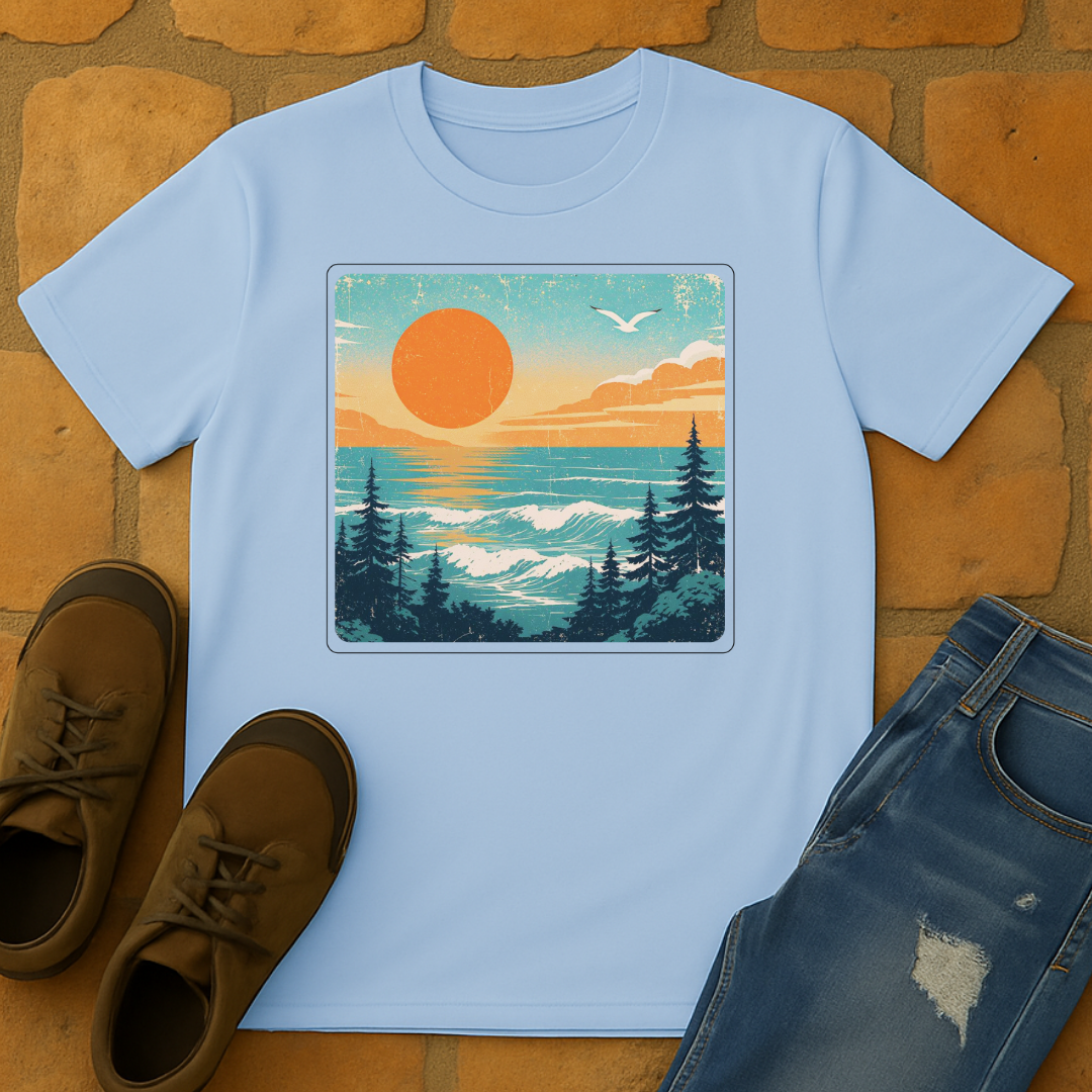 Ocean Mountain Forest (illustration) Unisex T-Shirt