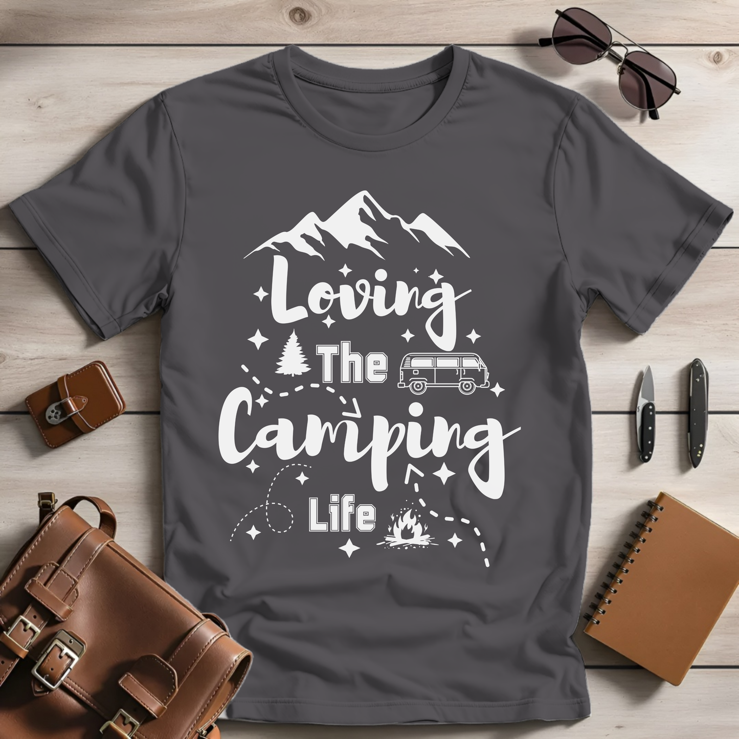 Loving the camping life dark Unisex T-shirt