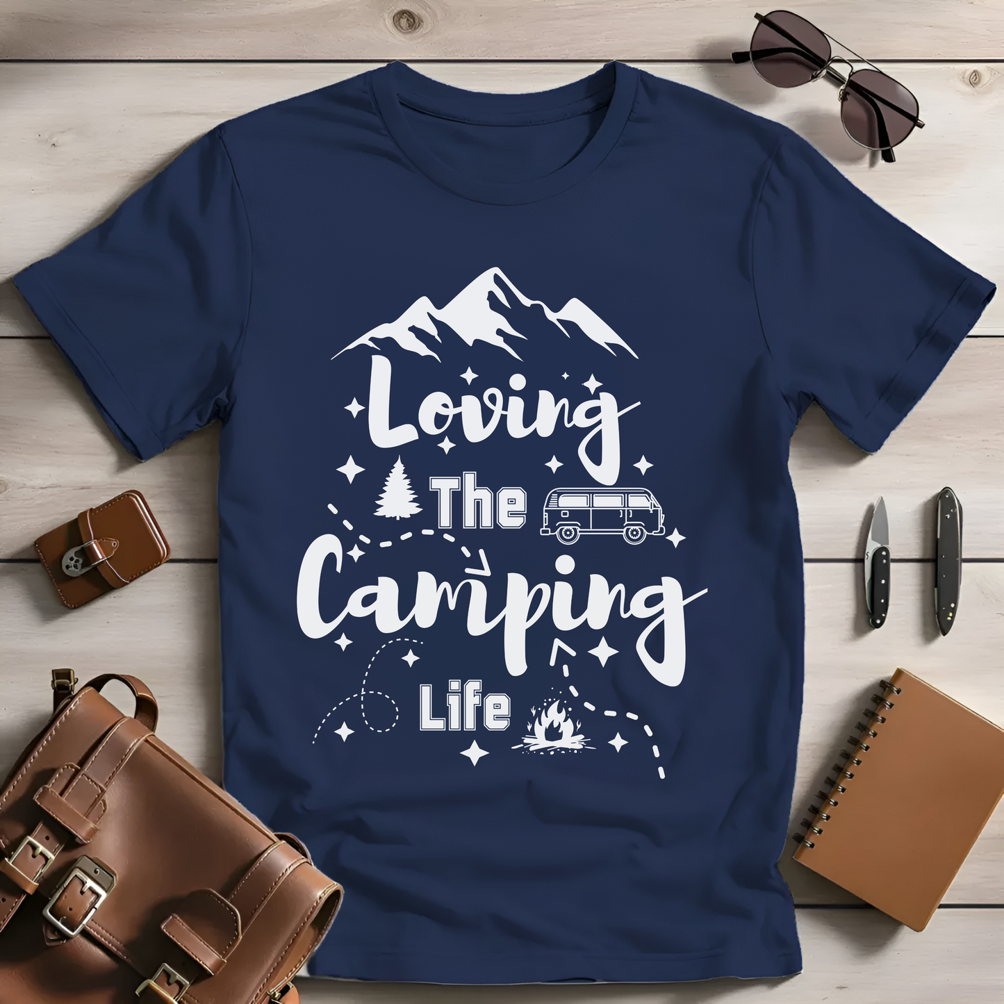Loving the camping life dark Unisex T-shirt