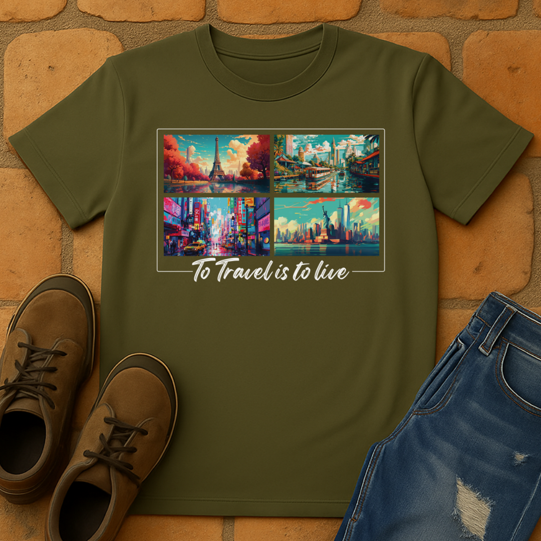 To travel is to live Unisex T-Shirt