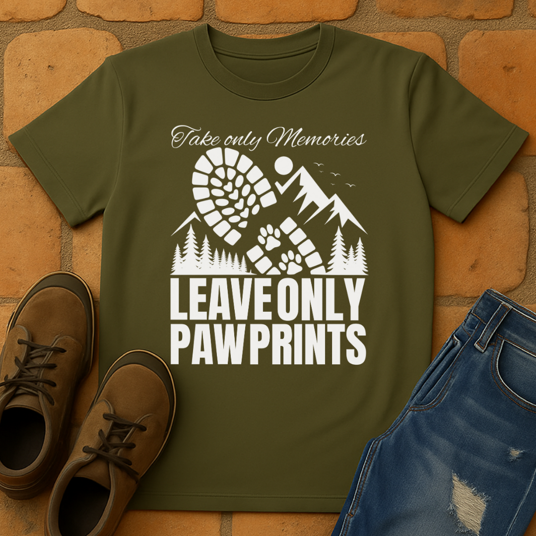 Leave only paw prints Unisex T-shirt