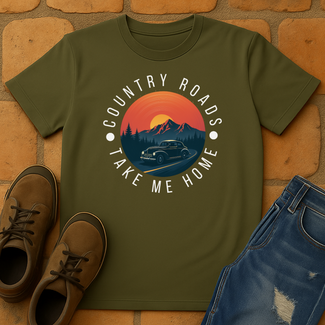 Country roads take me home Unisex T-Shirt