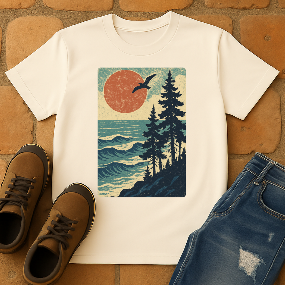 Ocean Mountain Forest (illustration) Unisex T-Shirt
