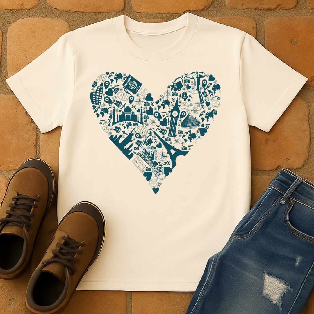 Travel Heart light Unisex T-shirt
