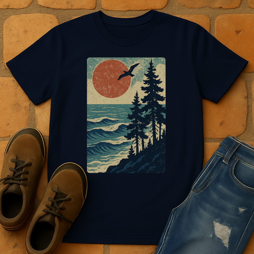 Ocean Mountain Forest (illustration) Unisex T-Shirt