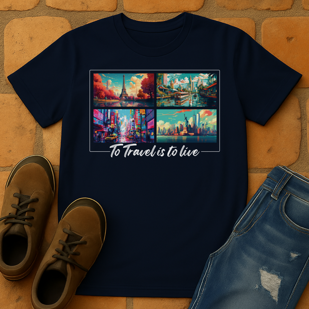 To travel is to live Unisex T-Shirt