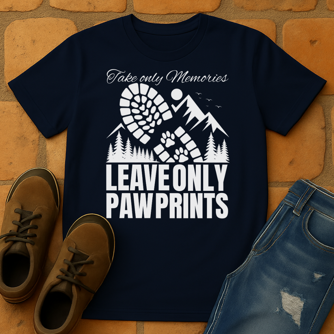Leave only paw prints Unisex T-shirt