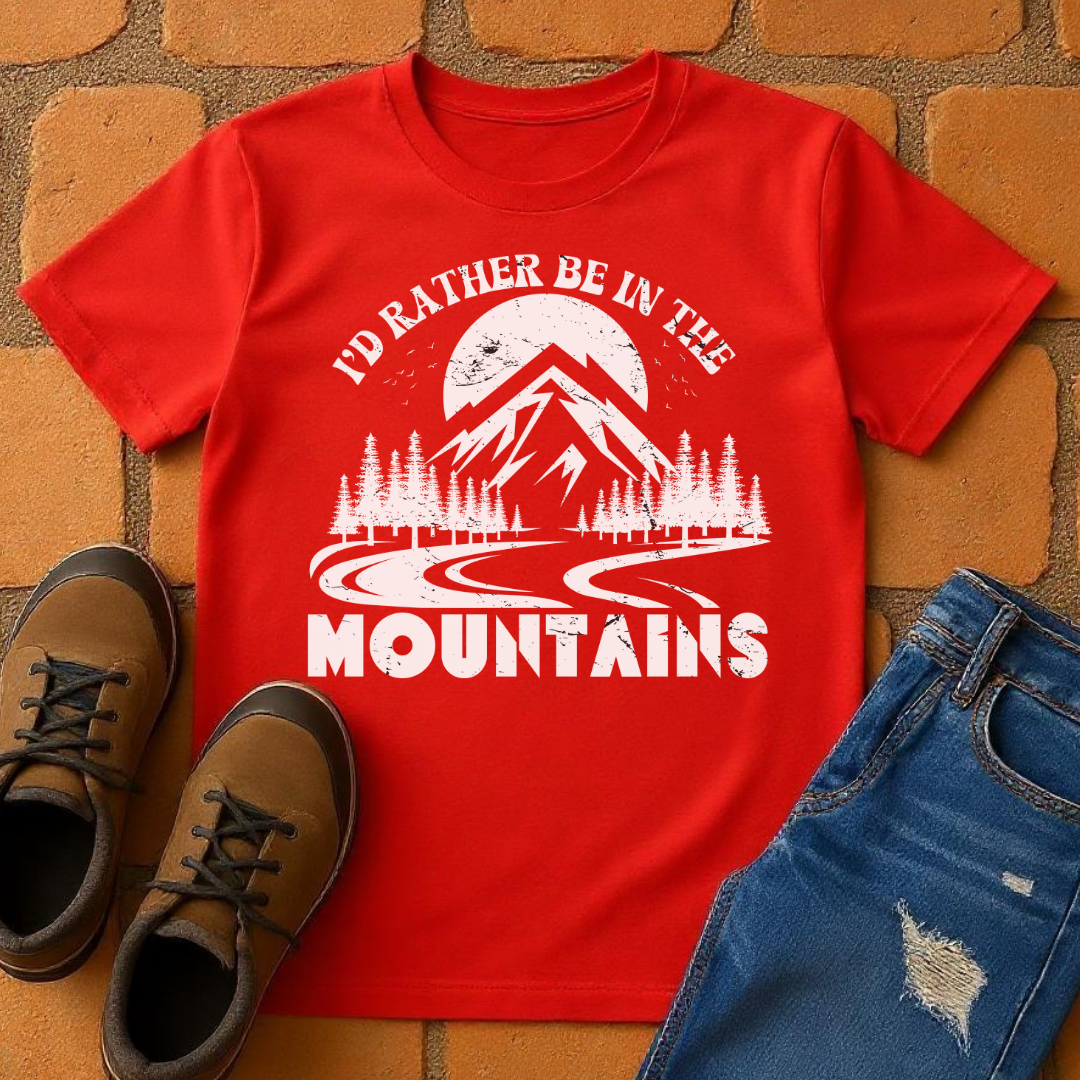 I'd rather be in the mountains Unisex T-shirt