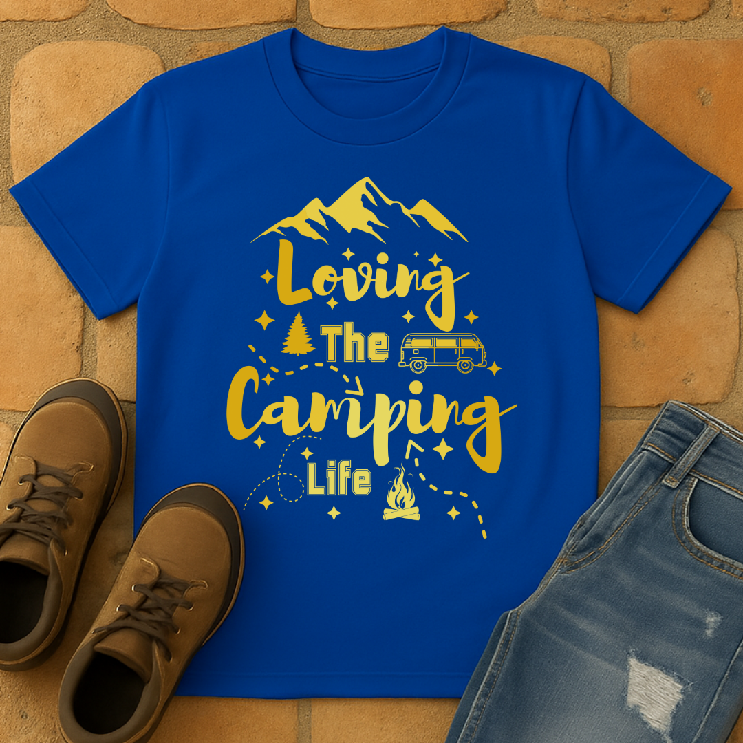 Loving the camping life gold Unisex T-shirt
