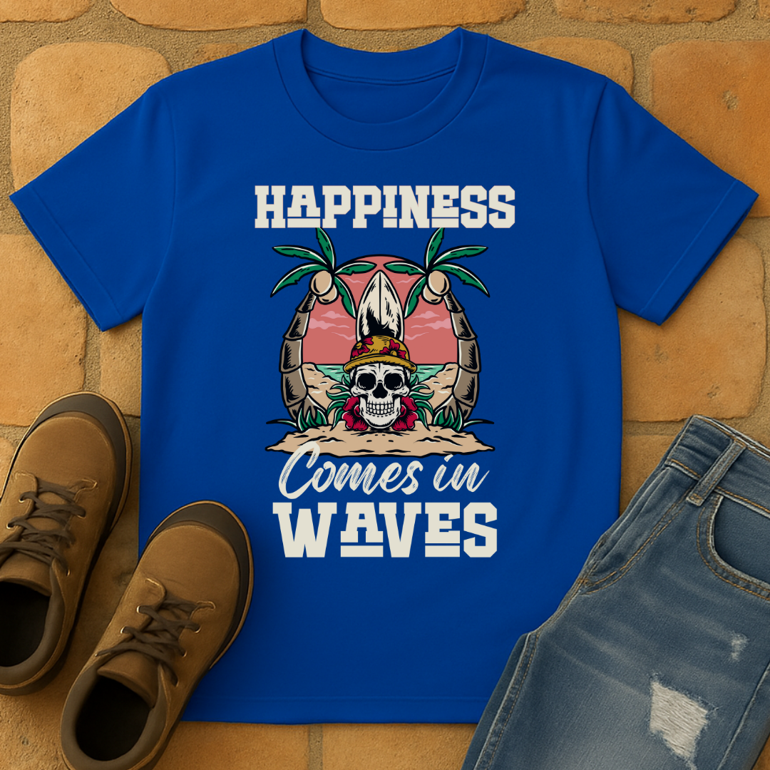 Happiness Comes in Waves Unisex T-Shirt