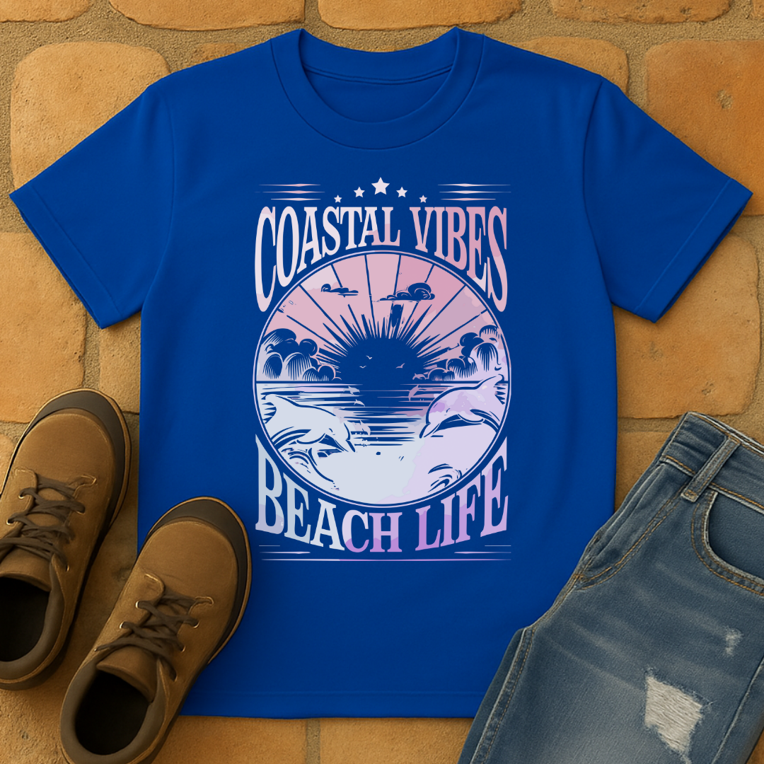 Coastal Life Beach Vibes Dark Unisex T-shirt