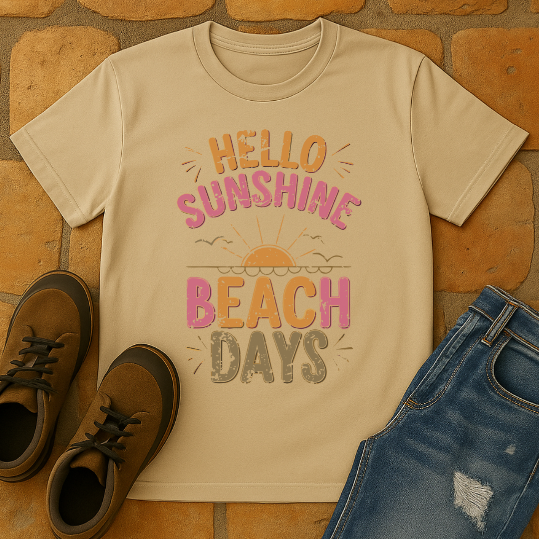 Hello Sunshine Beach Days light Unisex T-shirt