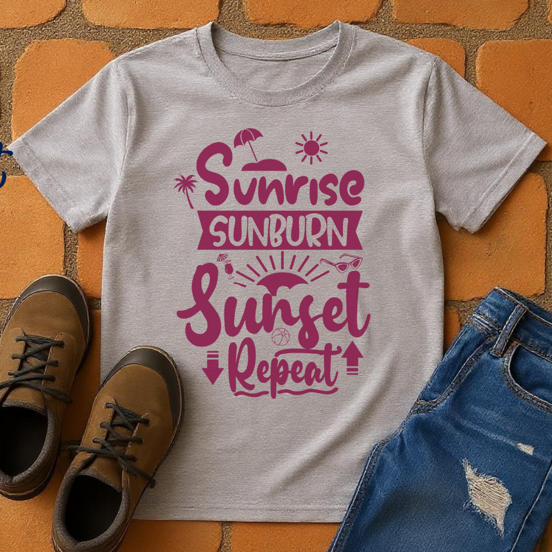 Sunrise Sunburn Sunset Repeat Unisex T-shirt