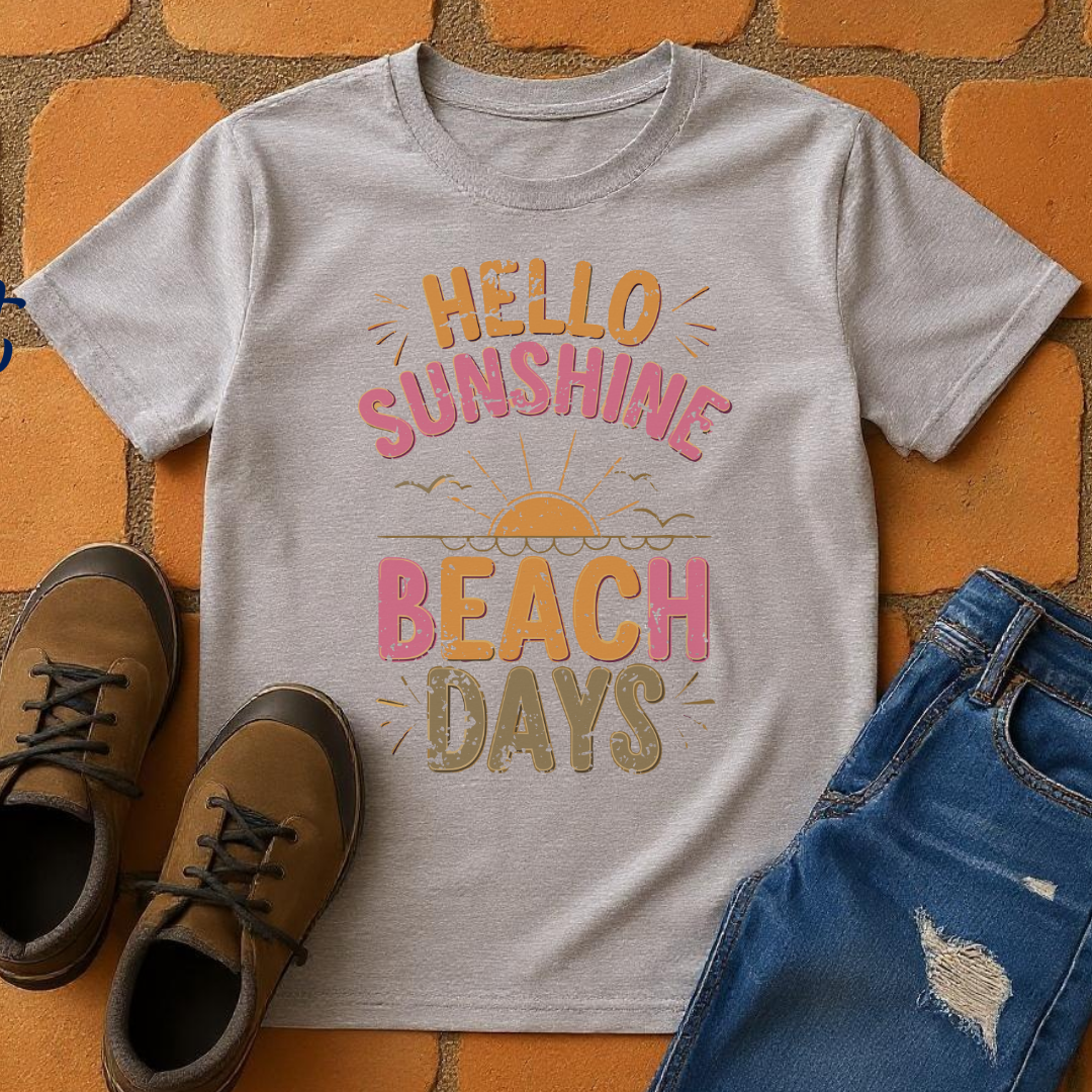 Hello Sunshine Beach Days light Unisex T-shirt