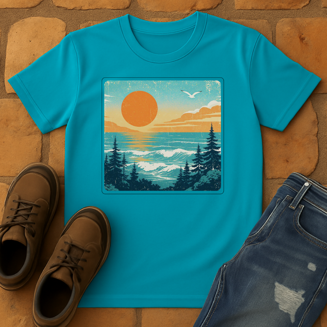 Ocean Mountain Forest (illustration) Unisex T-Shirt