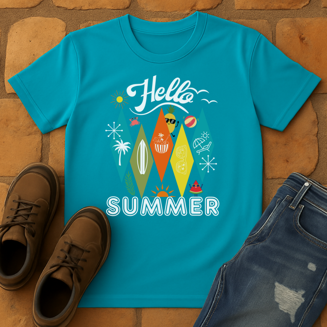 Hello Summer Dark Unisex T-shirt