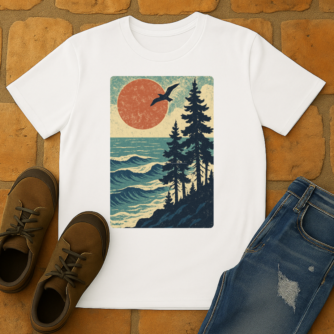 Ocean Mountain Forest (illustration) Unisex T-Shirt