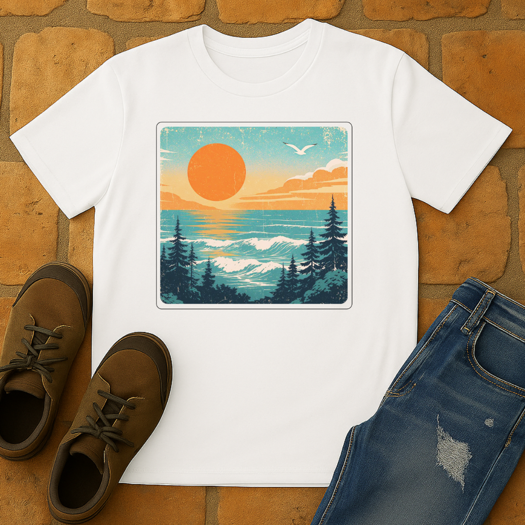 Ocean Mountain Forest (illustration) Unisex T-Shirt