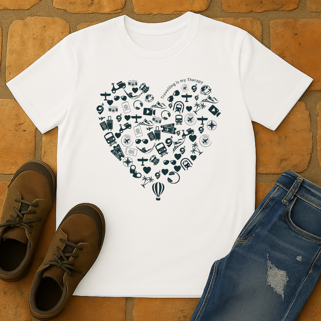 Travelling is my therapy Unisex T-Shirt