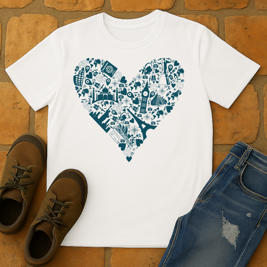 Travel Heart light Unisex T-shirt