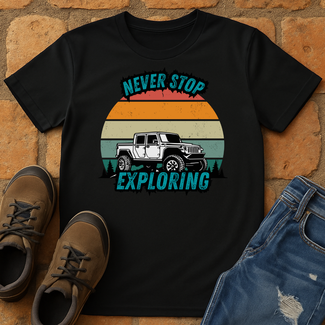 Never Stop Exploring Unisex T-shirt