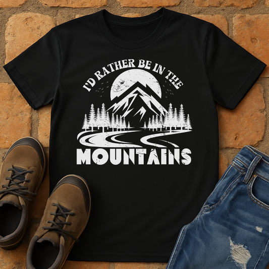 I'd rather be in the mountains Unisex T-shirt