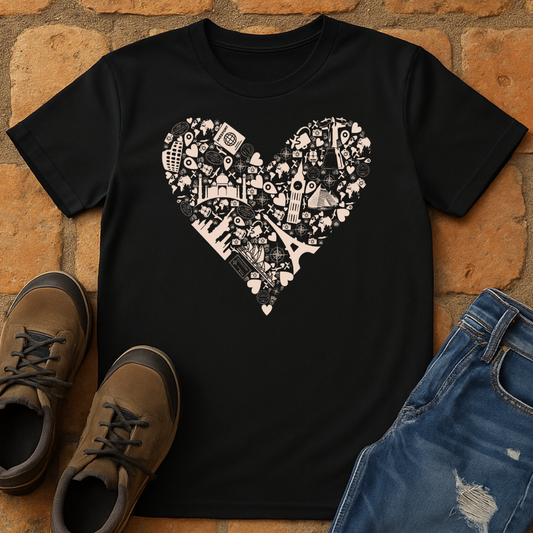 Travel Heart dark Unisex T-shirt
