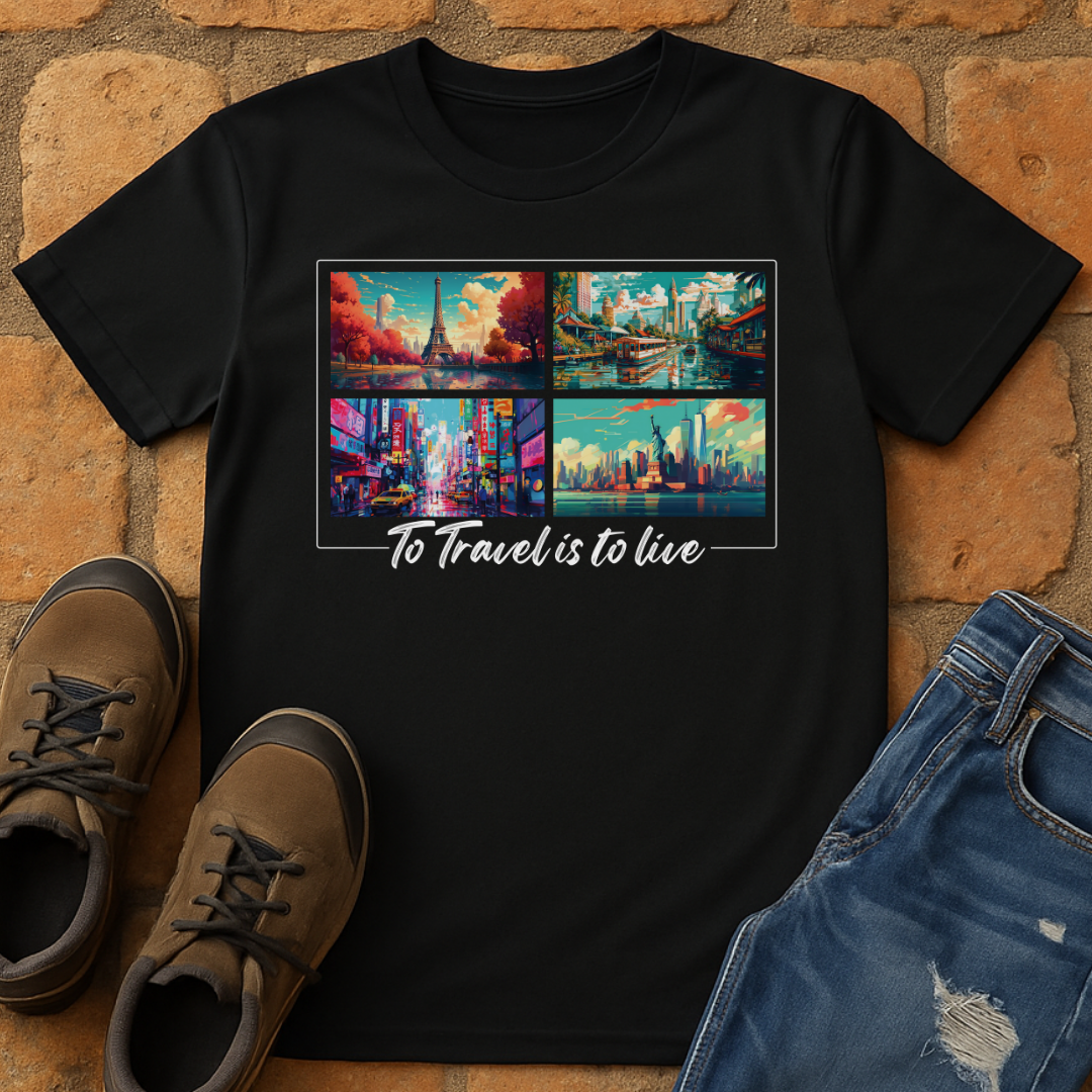 To travel is to live Unisex T-Shirt