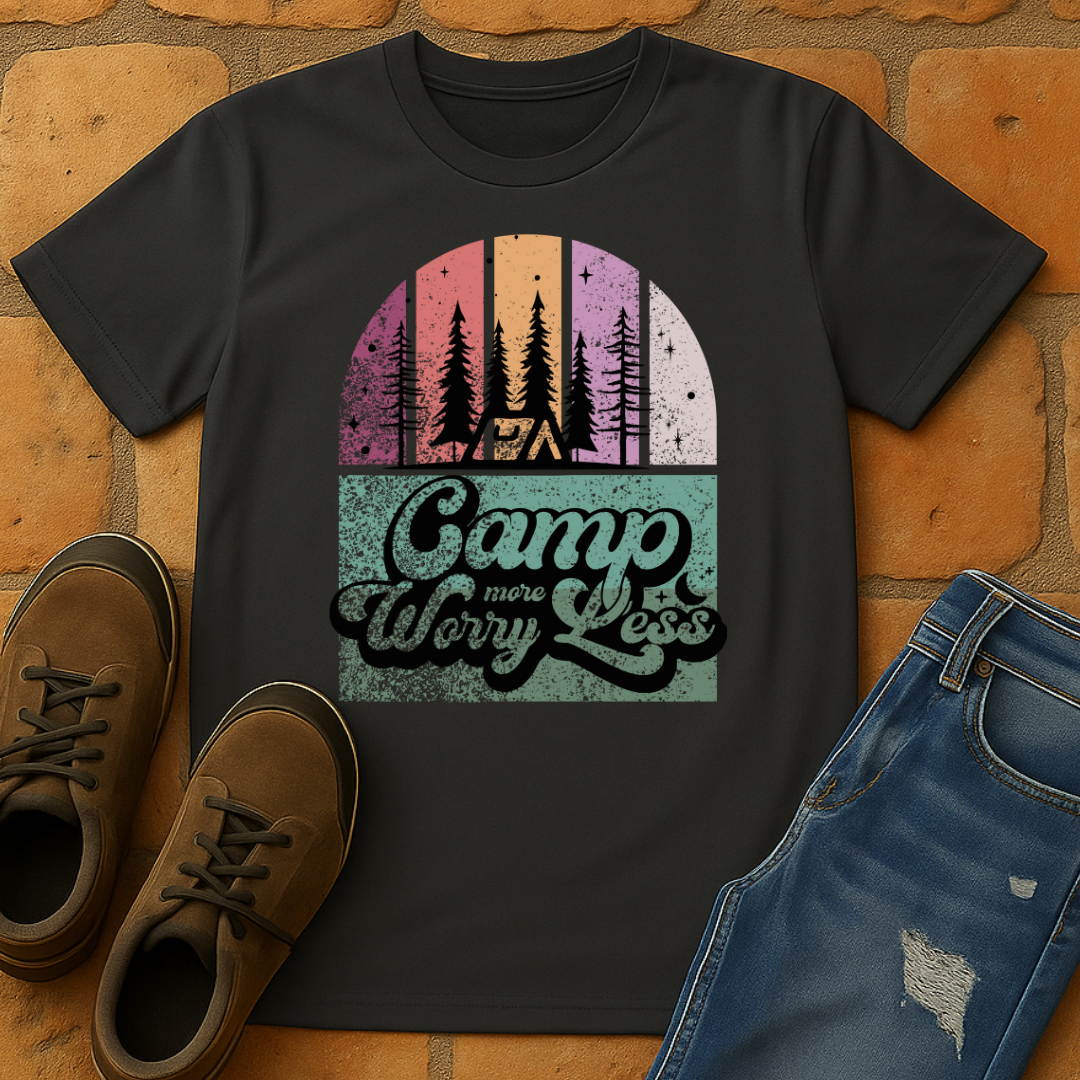 Camp more worry less Unisex T-shirt