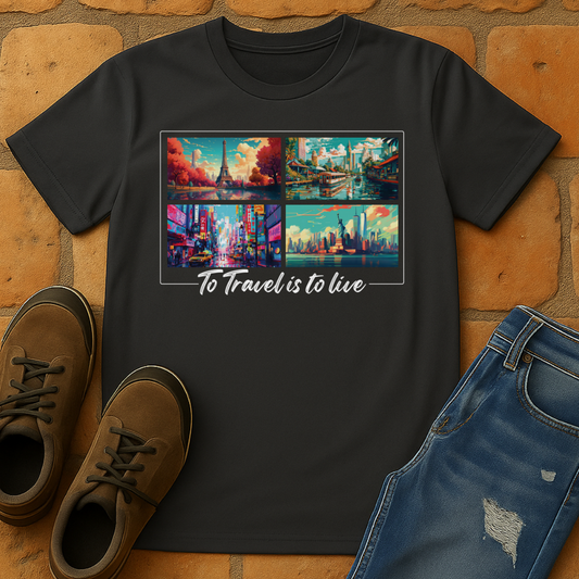 To travel is to live Unisex T-Shirt