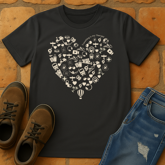 Travelling is my therapy Unisex T-Shirt