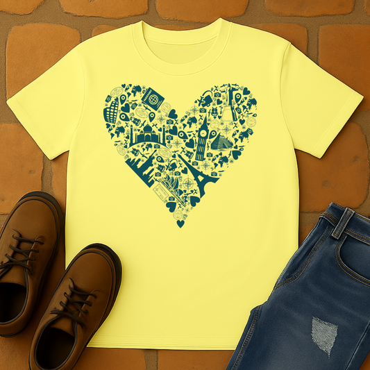 Travel Heart light Unisex T-shirt