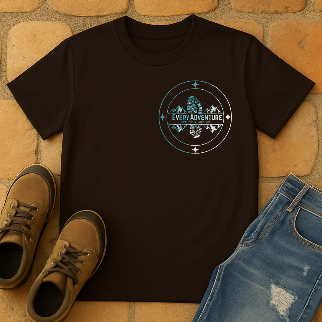 Every Adventure starts with a single step Unisex T-Shirt
