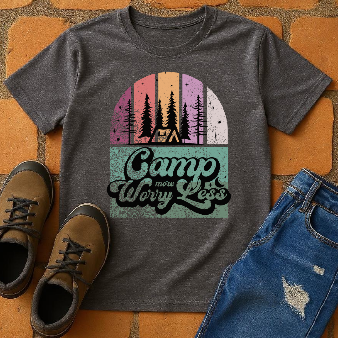 Camp more worry less Unisex T-shirt