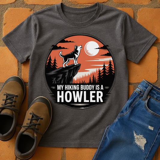 My hiking buddy is a howler Unisex T-shirt