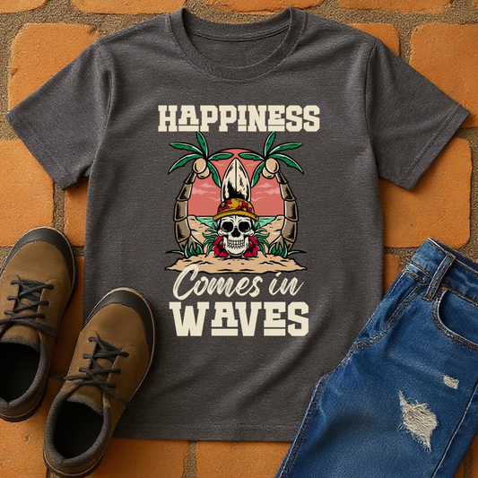 Happiness Comes in Waves Unisex T-Shirt