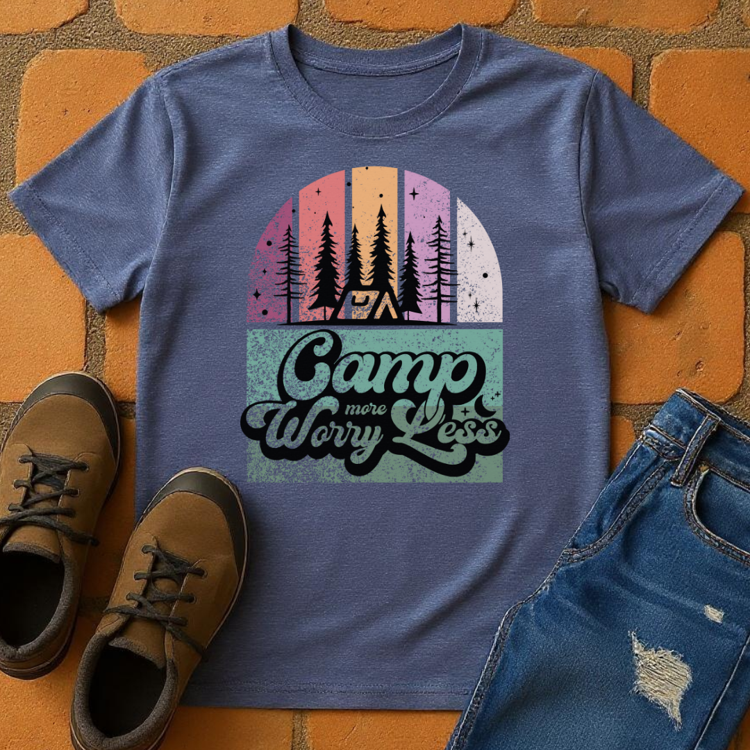 Camp more worry less Unisex T-shirt